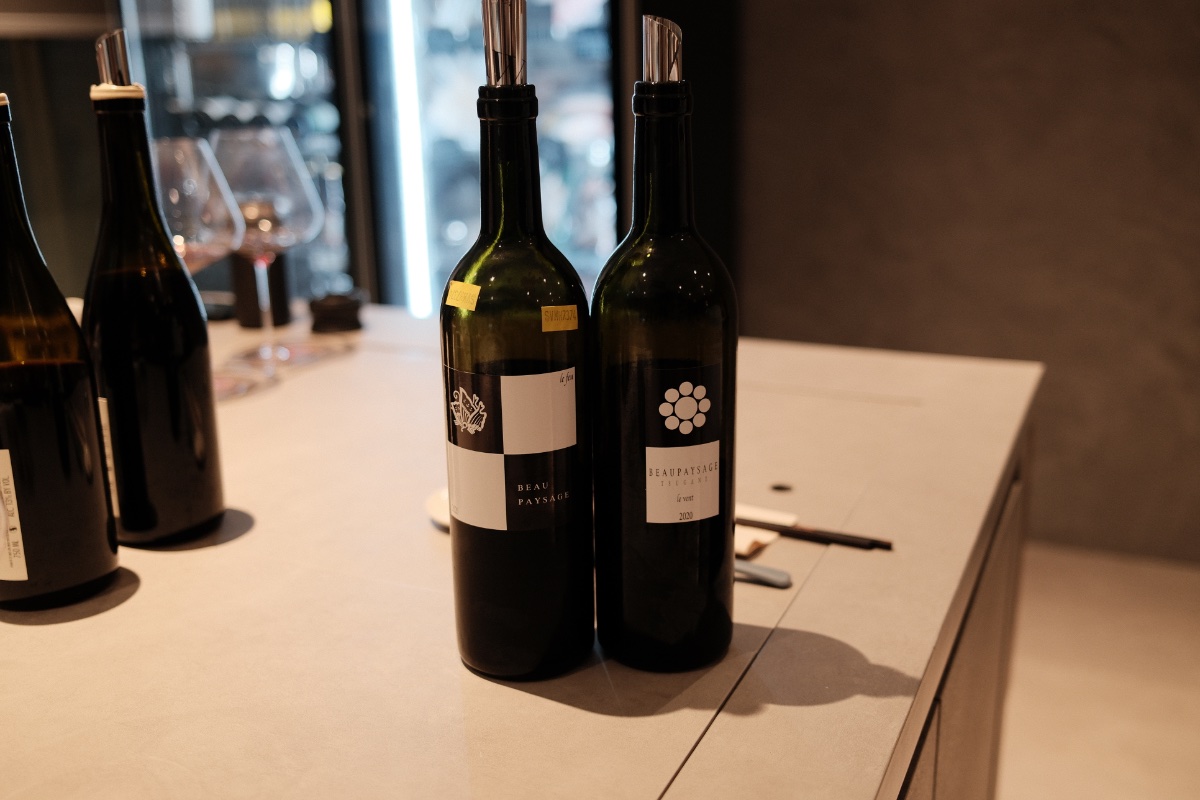 Back vintages of 2020 Beau Paysage Le Vent and Le Feu. (Photo Credit: Jaclene Liew)